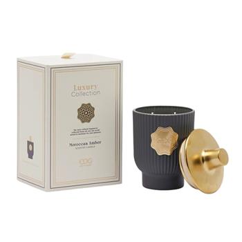 EDG Svíčka vonná ve skle s víčkem LUXURY Moroccan Amber 16cm