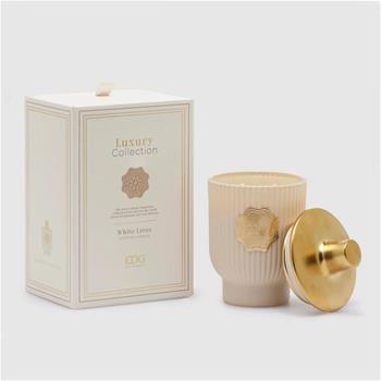 EDG Svíčka vonná ve skle s víčkem LUXURY White Lotus 16cm
