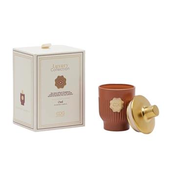 EDG Svíčka vonná ve skle s víčkem LUXURY Oud 12cm