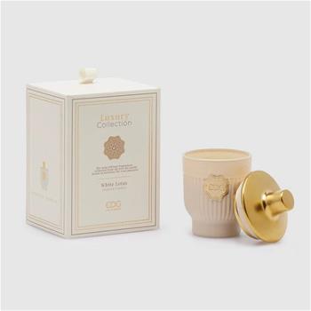 EDG Svíčka vonná ve skle s víčkem LUXURY White Lotus 12cm