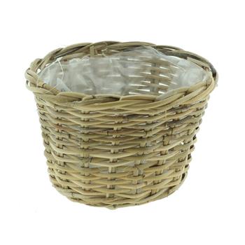 Obal kulatý proutěný s igelitem přírodní 20cm