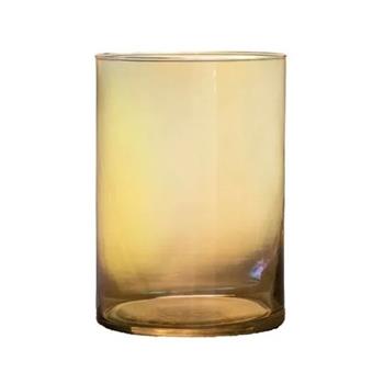 Váza skleněná válcová LEVI CYLINDER jantarová 30cm