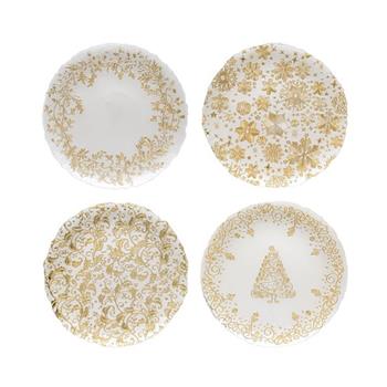 Servírovací tác skleněný GOLD mix 33cm