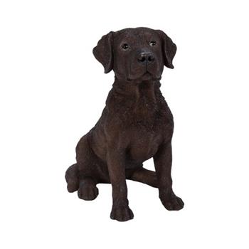 Pes Labrador sedící polyresinový hnědý 19cm