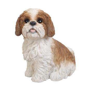 Pes Shih-tzu sedící polyresinový 28cm