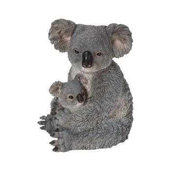 Koala s mládětem sedící polyresinová 26cm