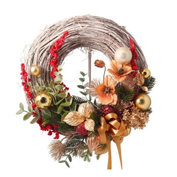 Třpytivé Vánoce - věnec na dveře 40cm