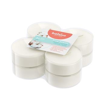Svíčka čajová vonná Maxi BOLSIUS Fresh Cotton 8ks