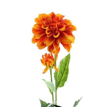 Jiřina řezaná umělá oranžová 66cm