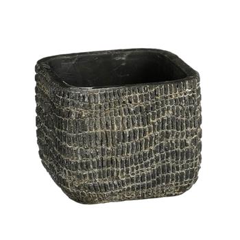 Obal hranatý cementový SIRI tm.šedý 8cm