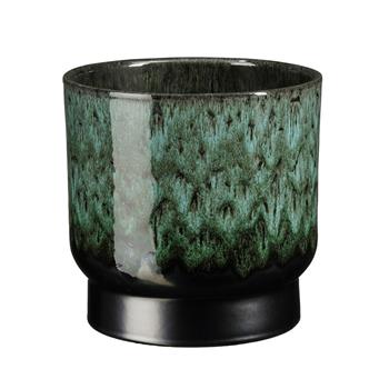 Obal kulatý terakotový THIAGO černo-zelený 22cm