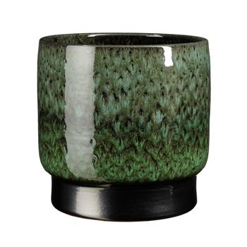Obal kulatý terakotový THIAGO černo-zelený 30cm