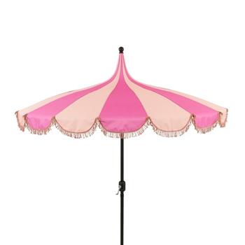 Slunečník RISSY polyesterový růžový 220cm