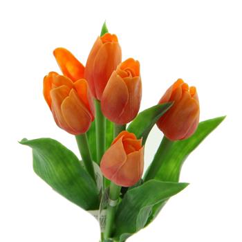 Tulipán řezaný umělý červeno-oranžový 40cm