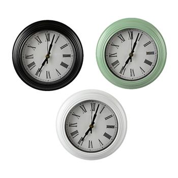 Hodiny kulaté nástěnné plastové mix 23cm