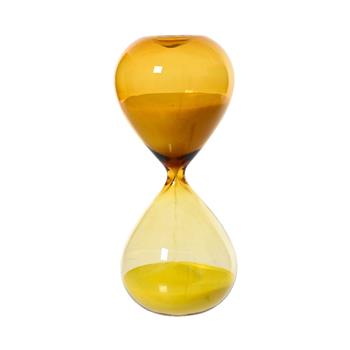 Hodiny přesýpací skleněné okrové 17cm