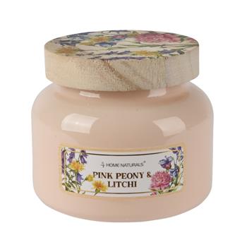 Svíčka vonná ve skle s víčkem Pink Peony & Litchi 8,5cm