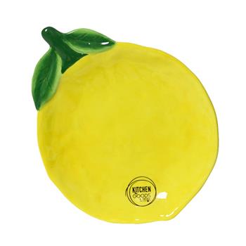 Talíř mělký KITCHEN GOODS citrón z dolomitu žlutý 17cm