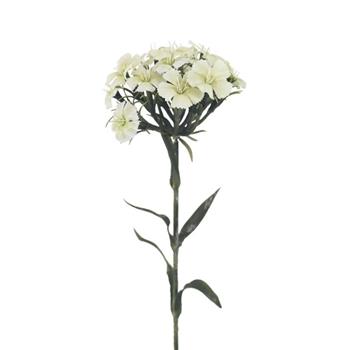Hvozdík bradatý řezaný umělý bílý 55cm