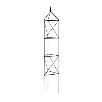 Opora/obelisk PUULA trojúhelníková se špicí kovová 165/185/220cm