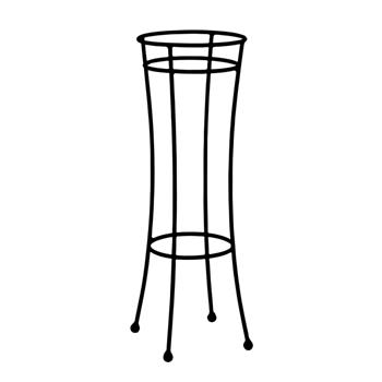 Stojan na květiny DAGA kulatý kovový černý 70/90cm