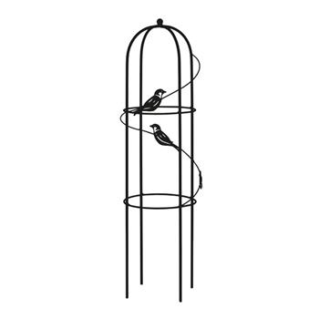 Opora/obelisk VIENNE kulatá s ptáčky kovová 90cm
