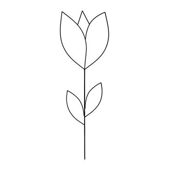 Opora/zápich Tulipán kovový mix barev 90/120/160cm