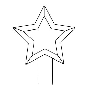 Dekorace hvězda KWANDO zápich kovová 145cm