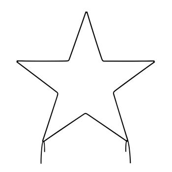 Dekorace hvězda NOAH na nohách kovová 150cm