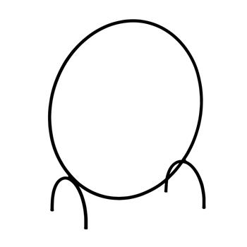 Dekorace kruh RUAHA na nohách kovový 50/90cm