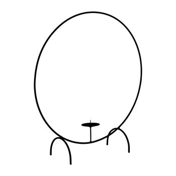 Svícen kruhový DIGUL na 1 svíčku na nohách 70cm