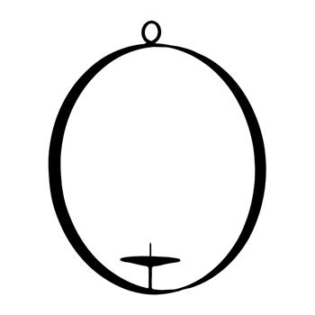 Svícen kruhový WAIKATO na 1 svíčku závěsný 40cm