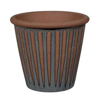 Květináč keramický MILANO 58G šedo-terakotový 37cm