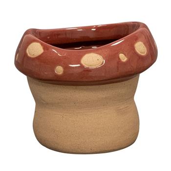 Obal kulatý keramický FUNGHI červeno-terakotový 8cm
