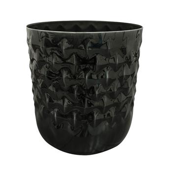 Obal kulatý kovový JACIE černý 36cm