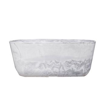 Truhlík oválný plastový PALERMO bílý 35cm