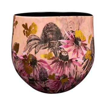 Obal kulatý kovový POLLY růžový 28cm