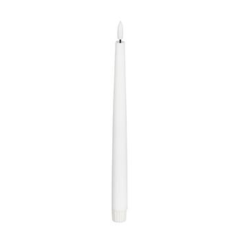 Svíčka kónická a 1LED, bílá na baterie 2ks