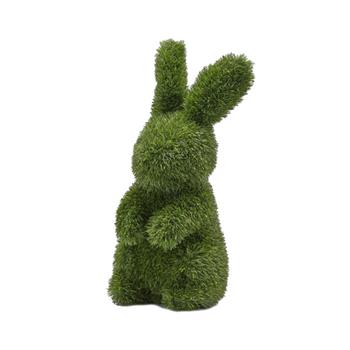 Zajíc sedící z umělého trávníku zelený 48cm