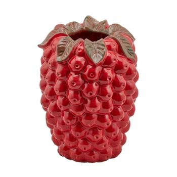 Váza keramická malina hnědo-červená 34cm