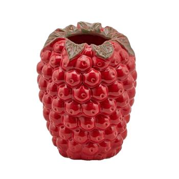 Váza keramická malina hnědo-červená 26,5cm