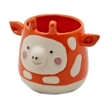 Obal keramický žirafa oranžový 13,5cm