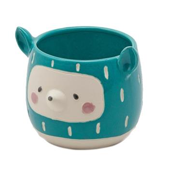 Obal keramický dikobraz zelený 13cm