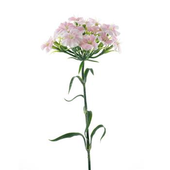 Hvozdík bradatý řezaný umělý bílo-růžový 55cm