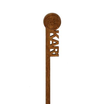 Jmenovka dřevěný zápich KARI hnědý 22cm