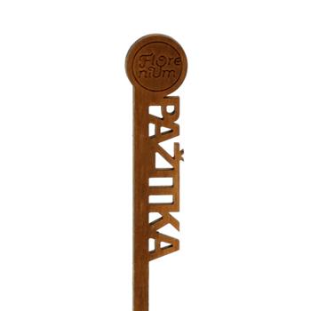 Jmenovka dřevěný zápich PAŽITKA hnědý 22cm