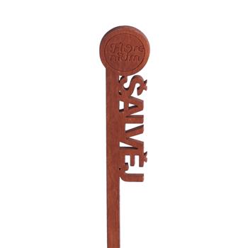 Jmenovka dřevěný zápich ŠALVĚJ hnědý 22cm