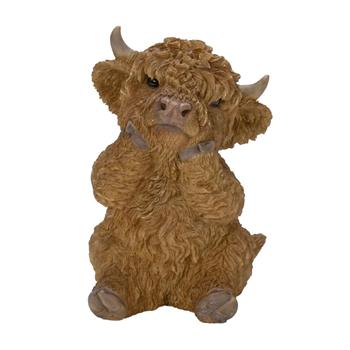 Tele Highland Cattle sedící polyresinové 16cm