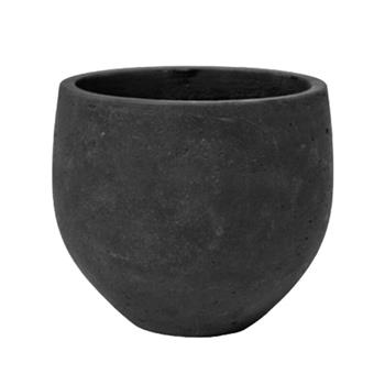 Květináč kulatý MINI ORB S fiberclay černý 18cm