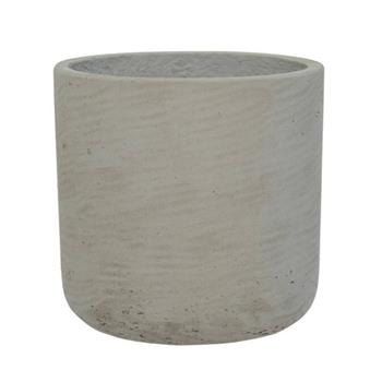 Květináč kulatý CHARLIE M fiberclay sv.šedý 18cm